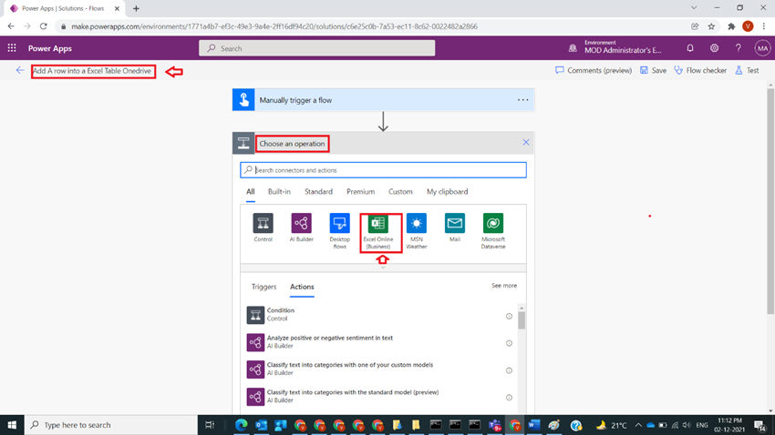 Add A Row Into An Excel Table Onedrive In Power Automate
